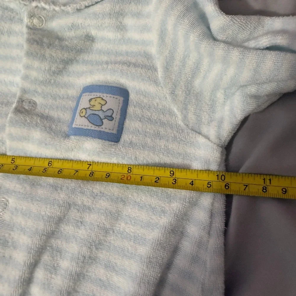 Vintage Carter's TerryCloth‎ Baby Boys Sleeper w/ dog airplane 6-9 months